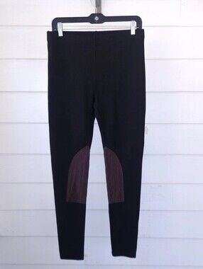 Lauren Ralph Lauren Black Knee Patch Equestrian Leggings Pant Size Small